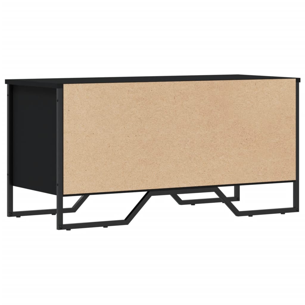 Schoenenkast 90x38x45,5 cm bewerkt hout zwart is nu te koop bij PeponiXL, paradijselijk wonen!