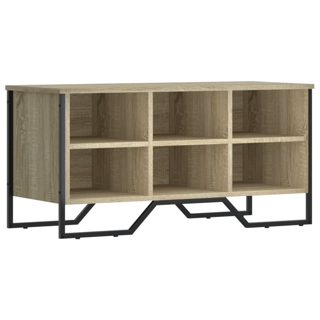 Schoenenkast 90x38x45,5 cm bewerkt hout sonoma eikenkleurig is nu te koop bij PeponiXL, paradijselijk wonen!