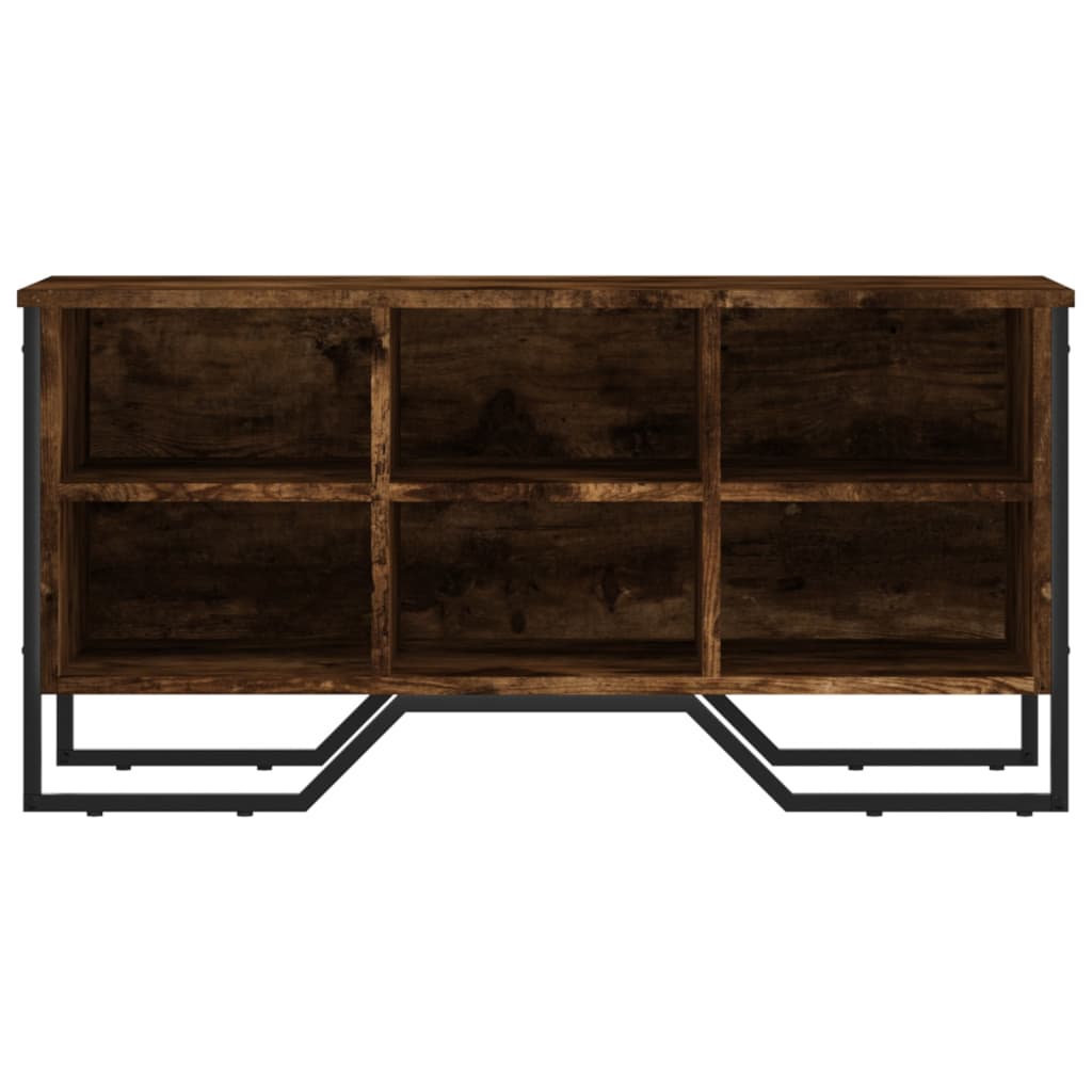 Schoenenkast 90x38x45,5 cm bewerkt hout gerookt eikenkleurig is nu te koop bij PeponiXL, paradijselijk wonen!