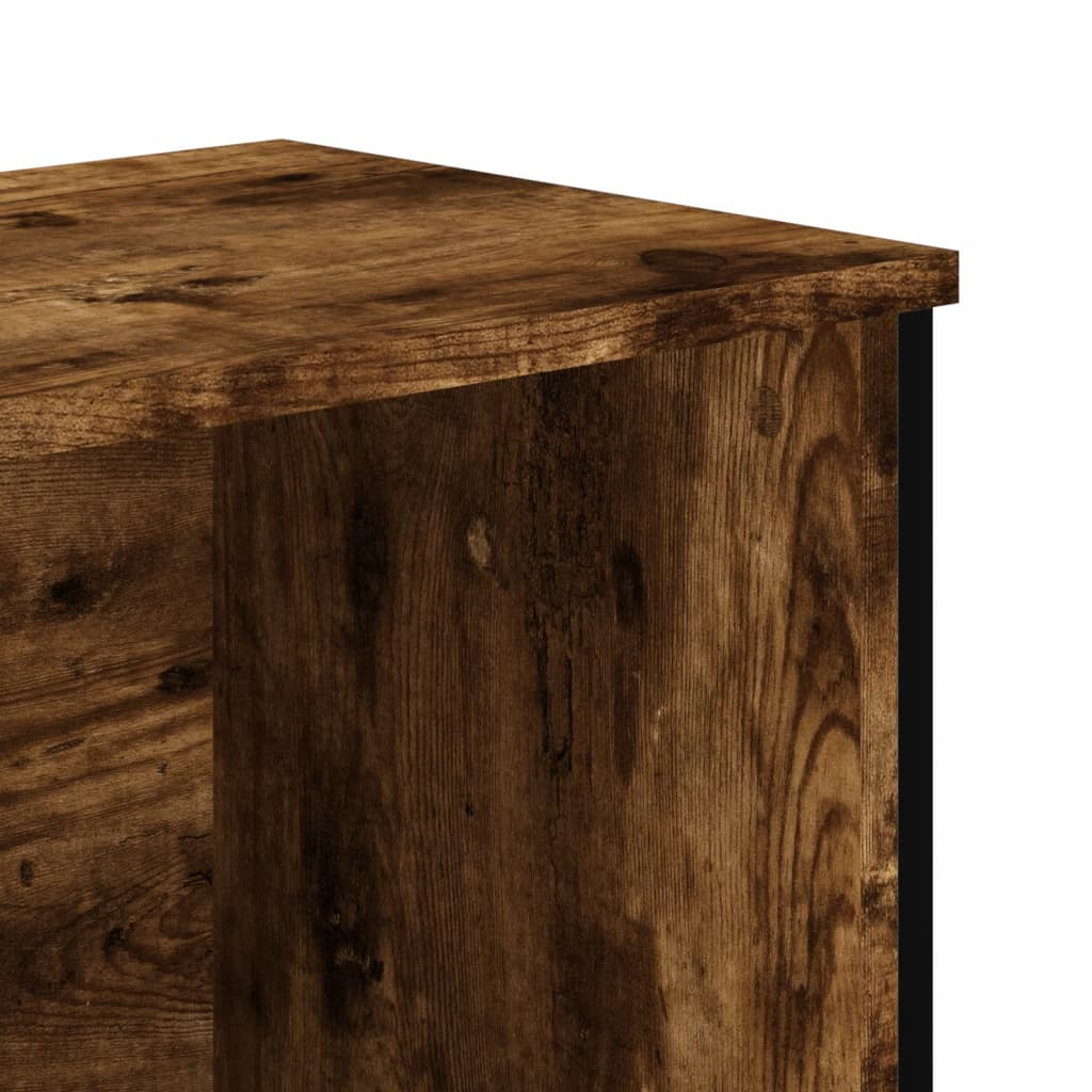 Schoenenkast 90x38x45,5 cm bewerkt hout gerookt eikenkleurig is nu te koop bij PeponiXL, paradijselijk wonen!