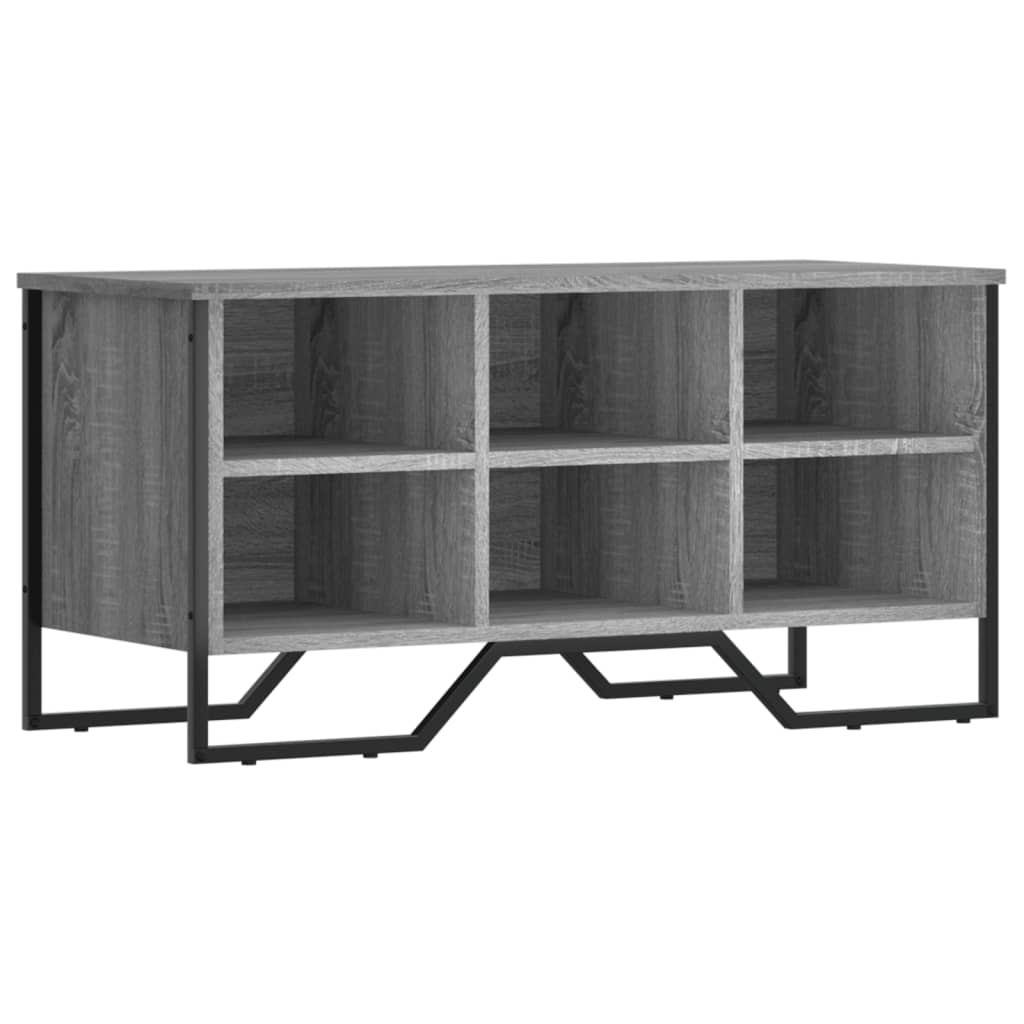 Schoenenkast 90x38x45,5 cm bewerkt hout grijs sonoma eikenkleur is nu te koop bij PeponiXL, paradijselijk wonen!