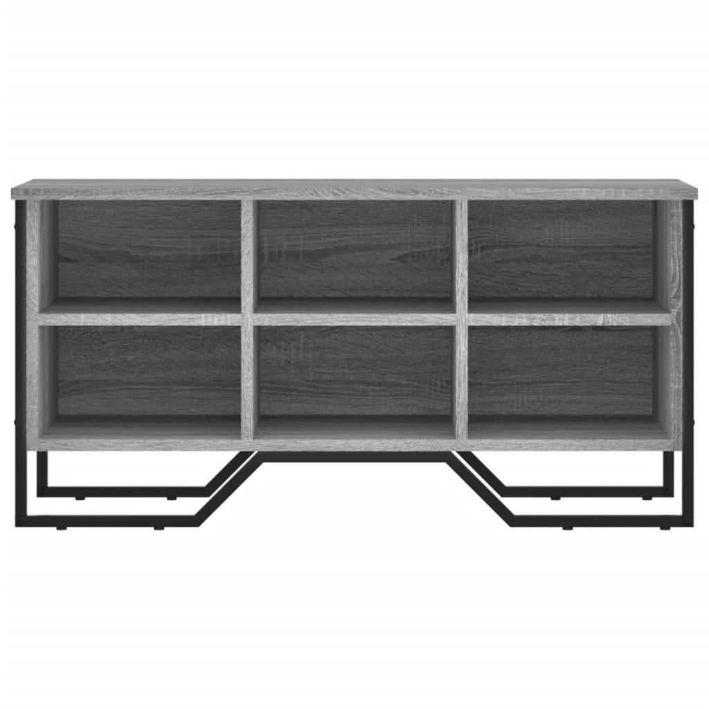 Schoenenkast 90x38x45,5 cm bewerkt hout grijs sonoma eikenkleur is nu te koop bij PeponiXL, paradijselijk wonen!