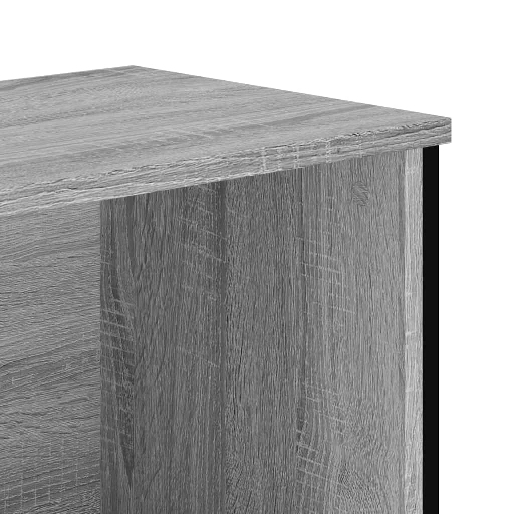 Schoenenkast 90x38x45,5 cm bewerkt hout grijs sonoma eikenkleur is nu te koop bij PeponiXL, paradijselijk wonen!