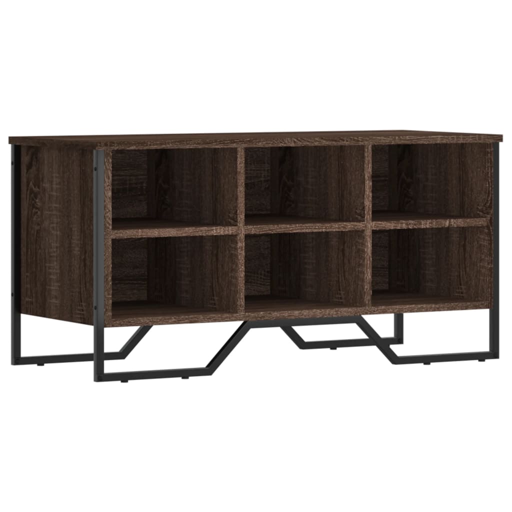 Schoenenkast 90x38x45,5 cm bewerkt hout bruin eikenkleurig is nu te koop bij PeponiXL, paradijselijk wonen!