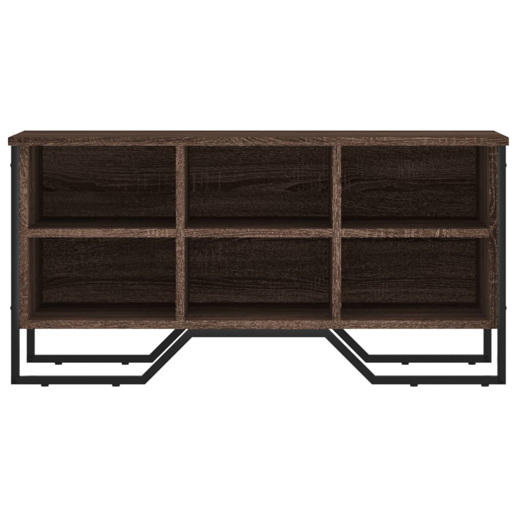 Schoenenkast 90x38x45,5 cm bewerkt hout bruin eikenkleurig is nu te koop bij PeponiXL, paradijselijk wonen!