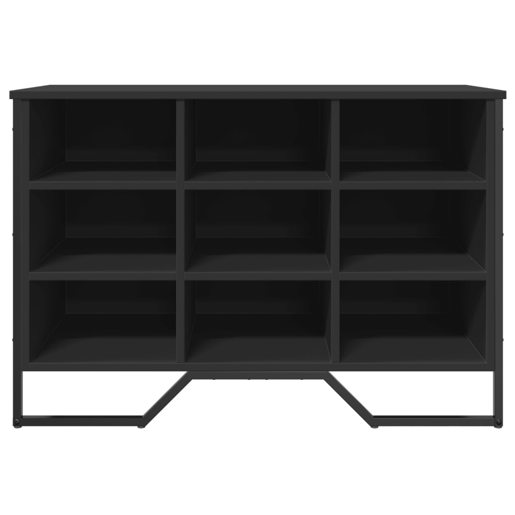 Schoenenkast 90x38x61,5 cm bewerkt hout zwart is nu te koop bij PeponiXL, paradijselijk wonen!