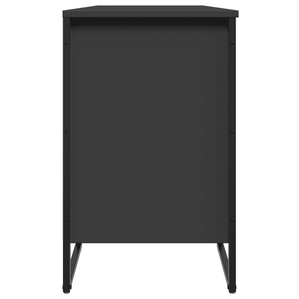Schoenenkast 90x38x61,5 cm bewerkt hout zwart is nu te koop bij PeponiXL, paradijselijk wonen!