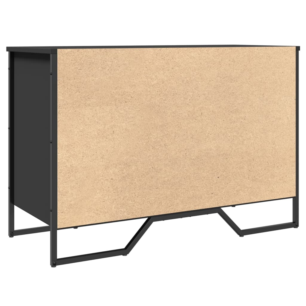 Schoenenkast 90x38x61,5 cm bewerkt hout zwart is nu te koop bij PeponiXL, paradijselijk wonen!