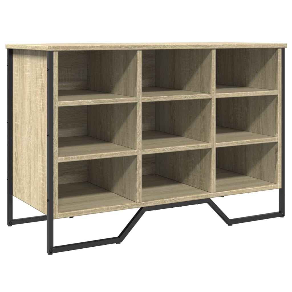 Schoenenkast 90x38x61,5 cm bewerkt hout sonoma eikenkleurig is nu te koop bij PeponiXL, paradijselijk wonen!