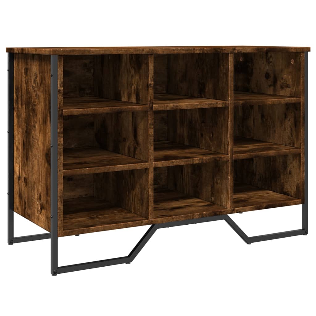 Schoenenkast 90x38x61,5 cm bewerkt hout gerookt eikenkleurig is nu te koop bij PeponiXL, paradijselijk wonen!