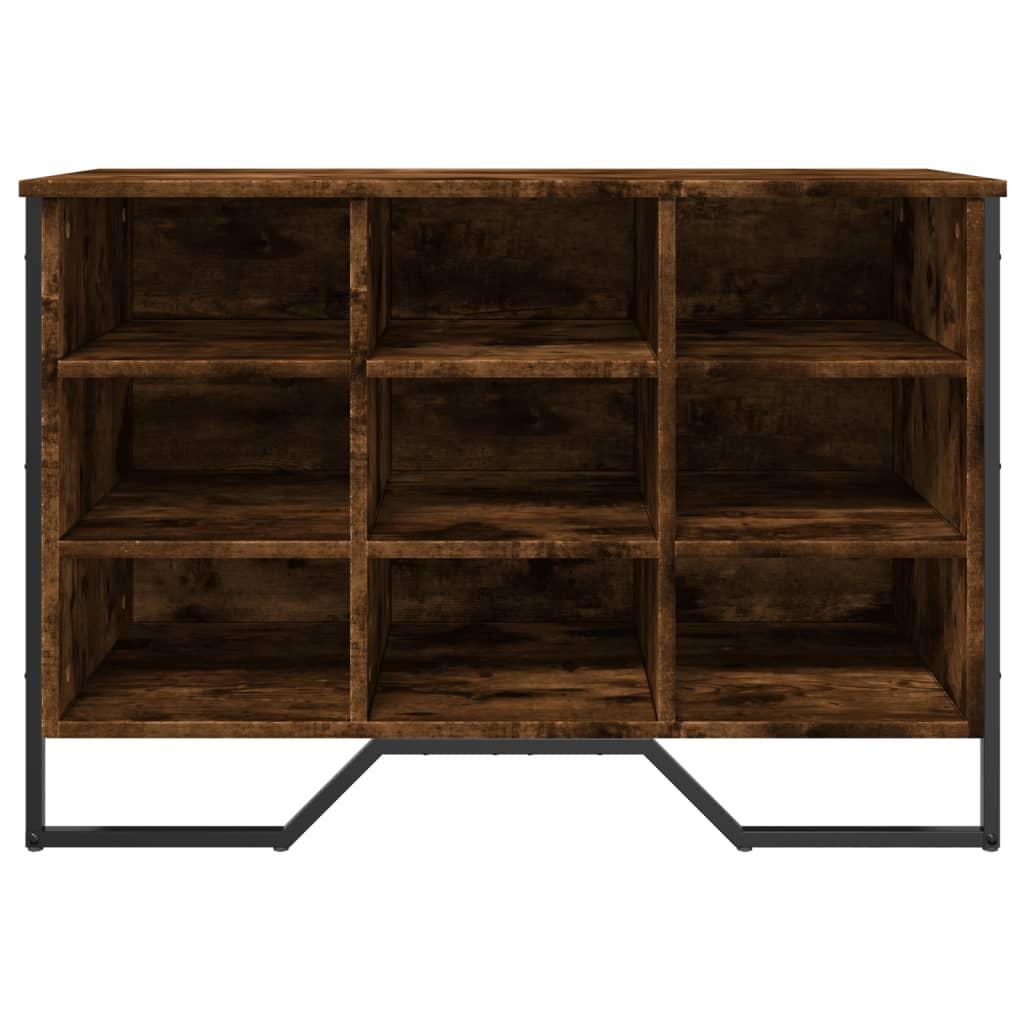 Schoenenkast 90x38x61,5 cm bewerkt hout gerookt eikenkleurig is nu te koop bij PeponiXL, paradijselijk wonen!