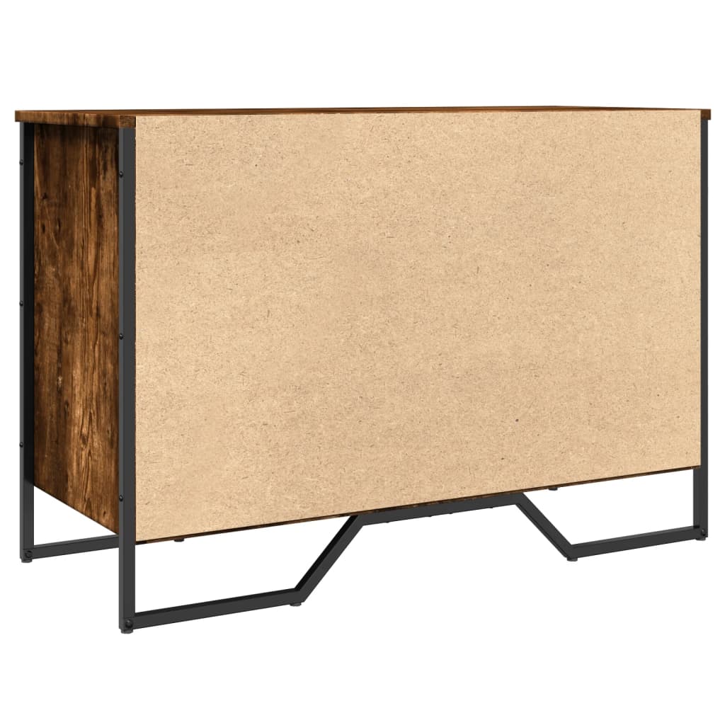 Schoenenkast 90x38x61,5 cm bewerkt hout gerookt eikenkleurig is nu te koop bij PeponiXL, paradijselijk wonen!