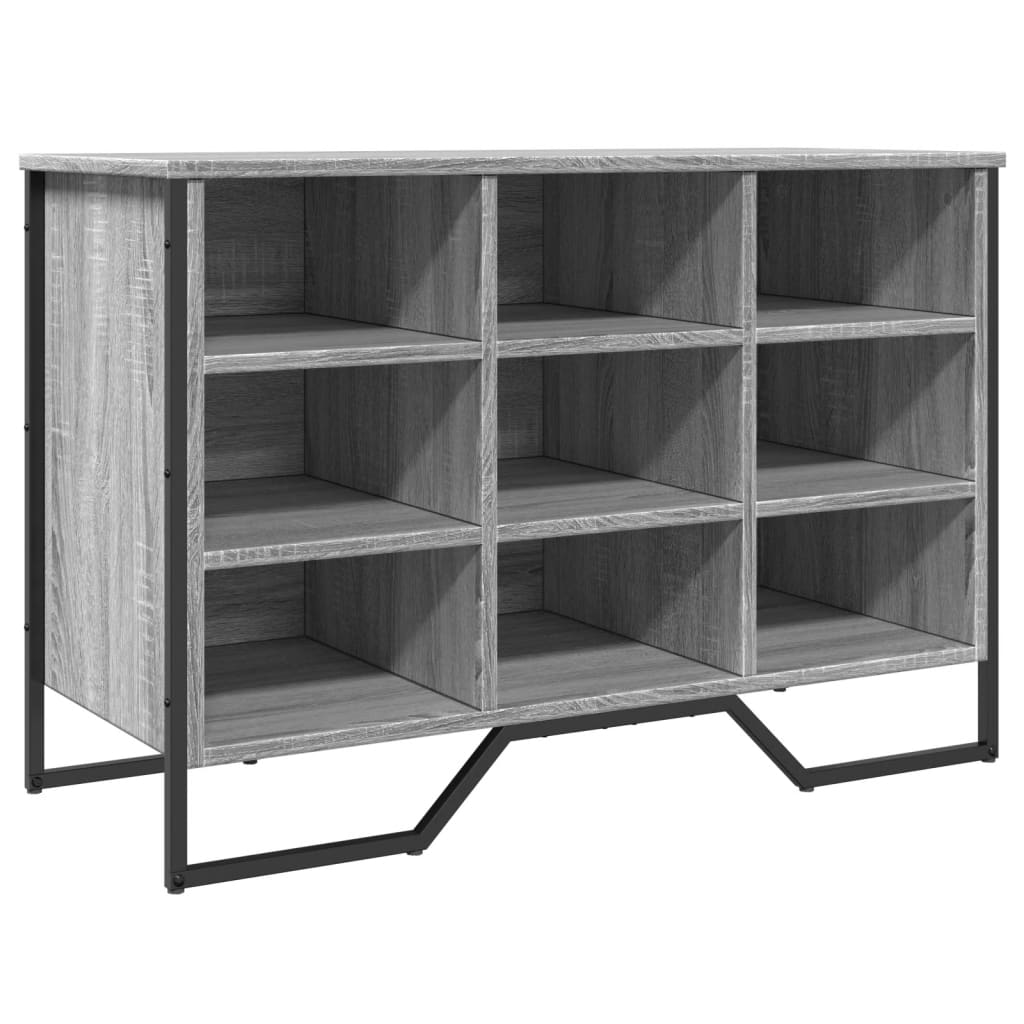 Schoenenkast 90x38x61,5 cm bewerkt hout grijs sonoma eikenkleur is nu te koop bij PeponiXL, paradijselijk wonen!