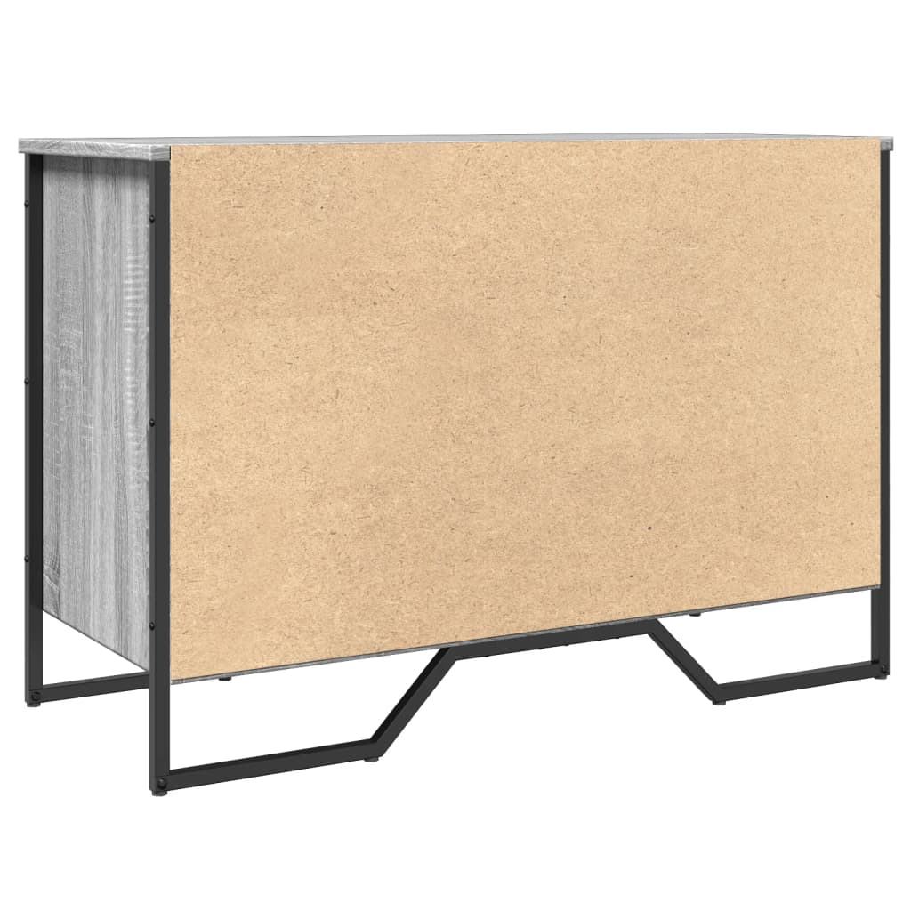 Schoenenkast 90x38x61,5 cm bewerkt hout grijs sonoma eikenkleur is nu te koop bij PeponiXL, paradijselijk wonen!