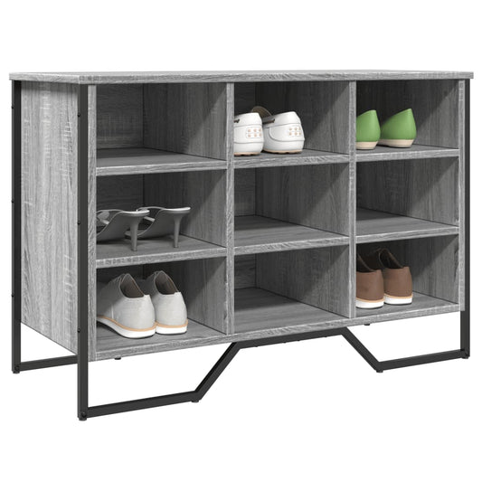 Schoenenkast 90x38x61,5 cm bewerkt hout grijs sonoma eikenkleur is nu te koop bij PeponiXL, paradijselijk wonen!