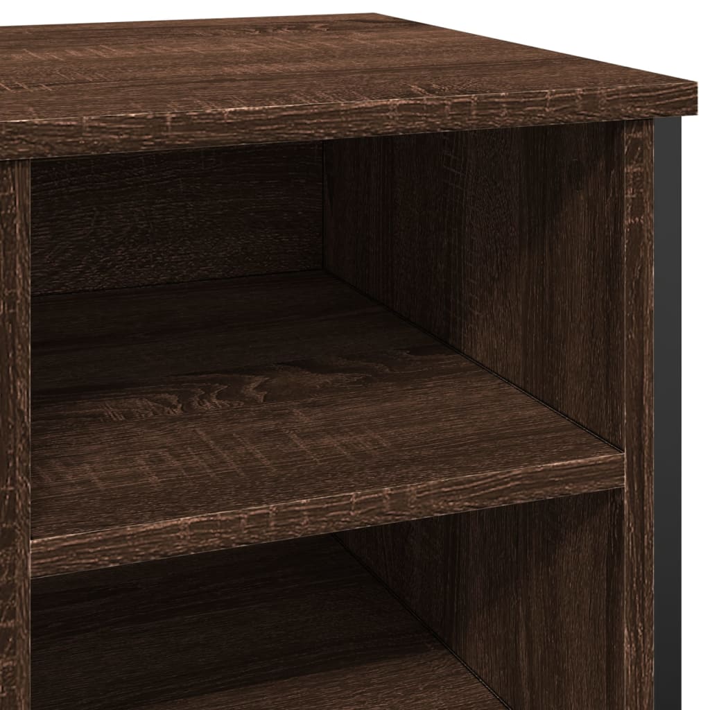 Schoenenkast 90x38x61,5 cm bewerkt hout bruin eikenkleurig is nu te koop bij PeponiXL, paradijselijk wonen!