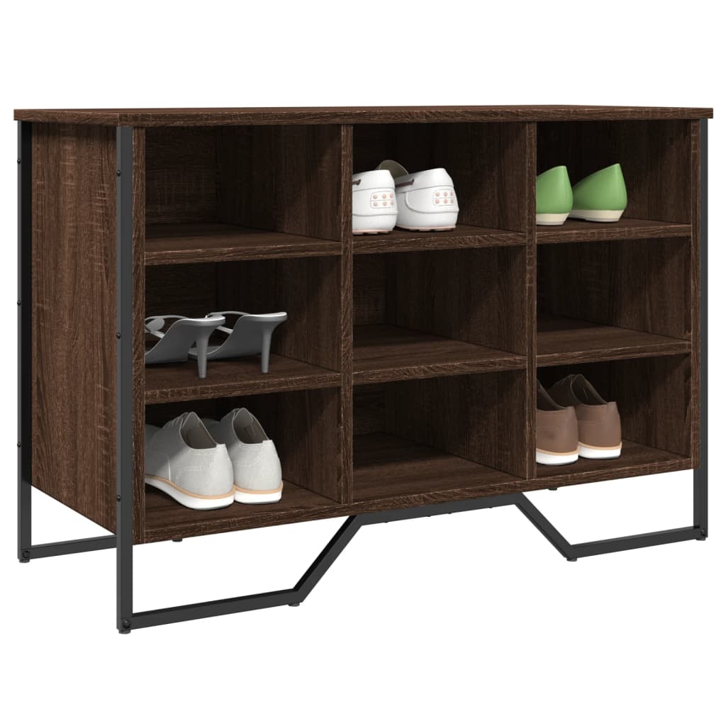 Schoenenkast 90x38x61,5 cm bewerkt hout bruin eikenkleurig is nu te koop bij PeponiXL, paradijselijk wonen!