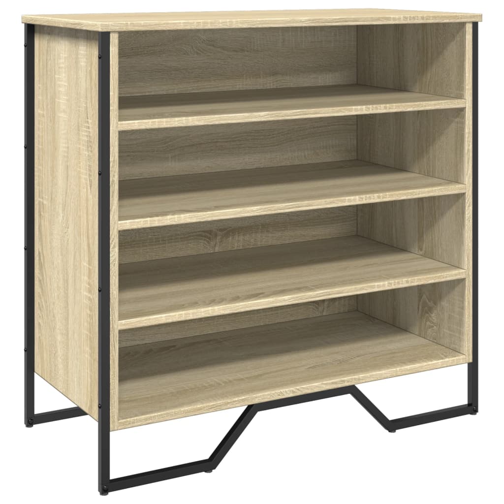 Schoenenkast 80x38x78 cm bewerkt hout sonoma eikenkleurig is nu te koop bij PeponiXL, paradijselijk wonen!