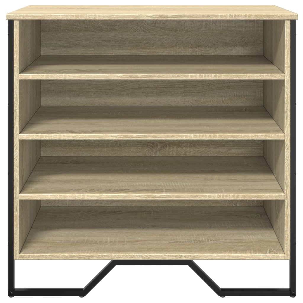 Schoenenkast 80x38x78 cm bewerkt hout sonoma eikenkleurig is nu te koop bij PeponiXL, paradijselijk wonen!