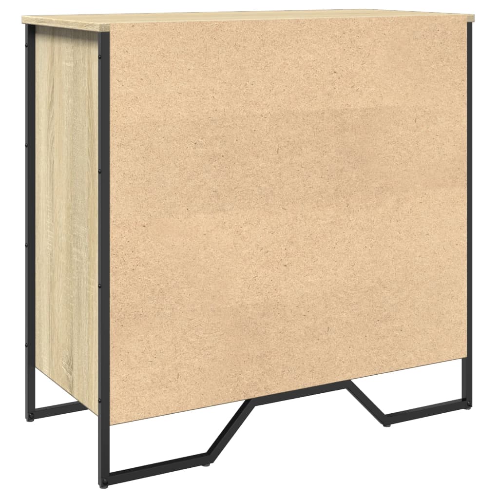 Schoenenkast 80x38x78 cm bewerkt hout sonoma eikenkleurig is nu te koop bij PeponiXL, paradijselijk wonen!