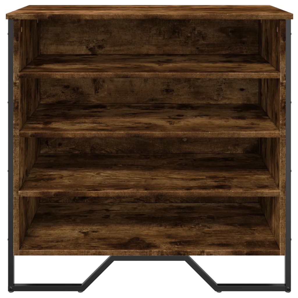 Schoenenkast 80x38x78 cm bewerkt hout gerookt eikenkleurig is nu te koop bij PeponiXL, paradijselijk wonen!