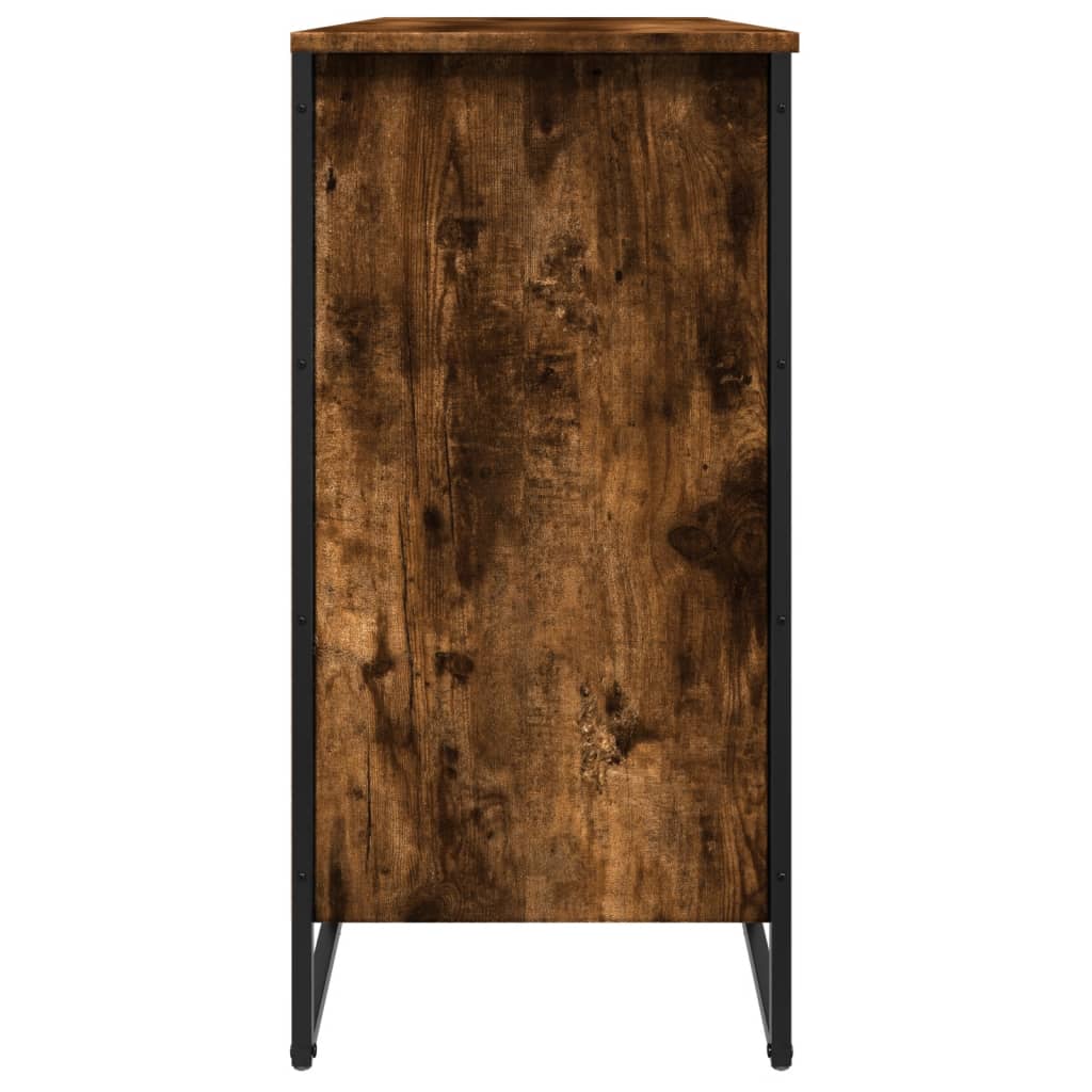 Schoenenkast 80x38x78 cm bewerkt hout gerookt eikenkleurig is nu te koop bij PeponiXL, paradijselijk wonen!