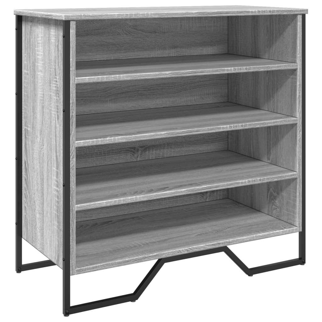 Schoenenkast 80x38x78 cm bewerkt hout grijs sonoma eikenkleurig is nu te koop bij PeponiXL, paradijselijk wonen!