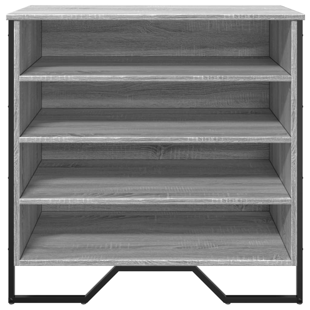 Schoenenkast 80x38x78 cm bewerkt hout grijs sonoma eikenkleurig is nu te koop bij PeponiXL, paradijselijk wonen!