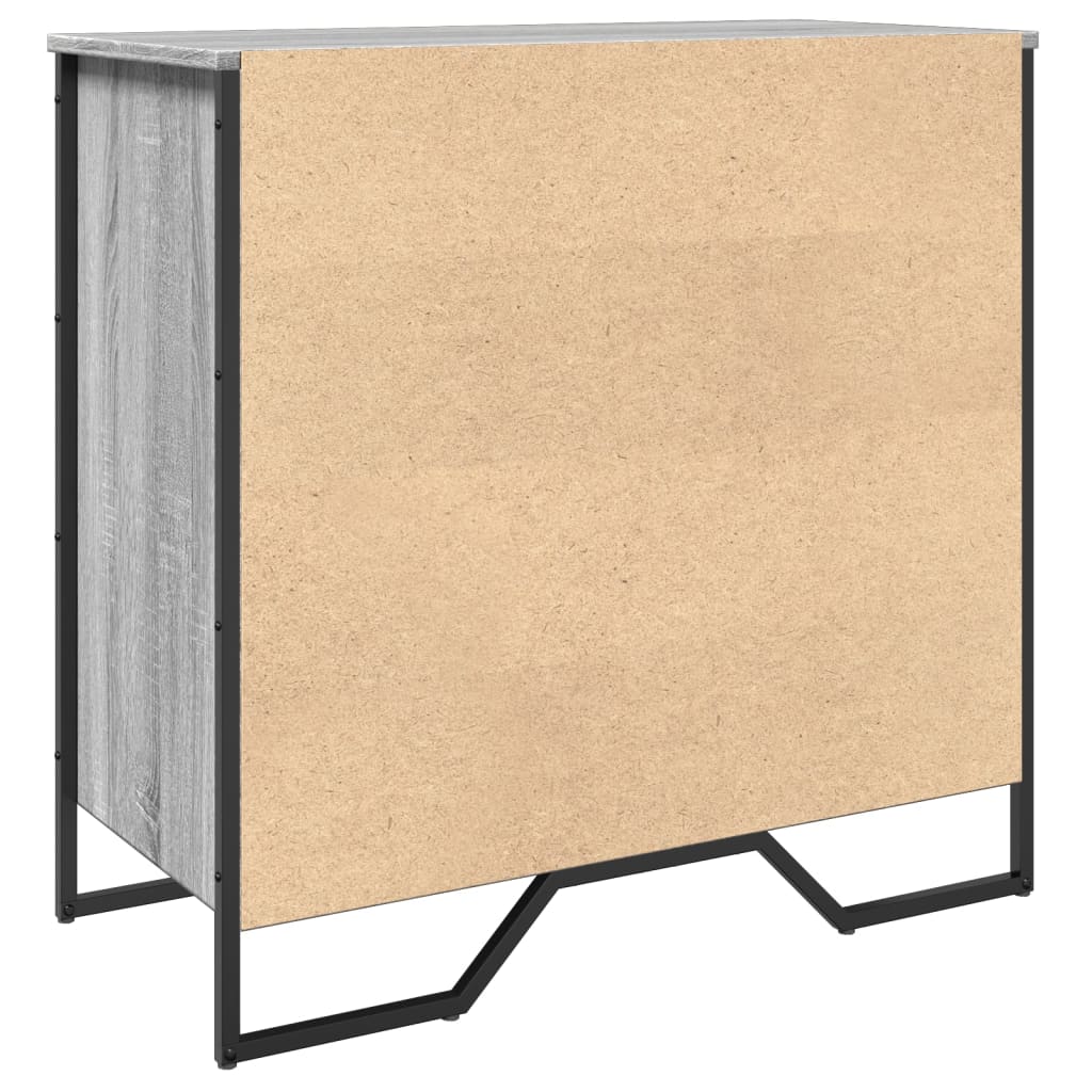 Schoenenkast 80x38x78 cm bewerkt hout grijs sonoma eikenkleurig is nu te koop bij PeponiXL, paradijselijk wonen!