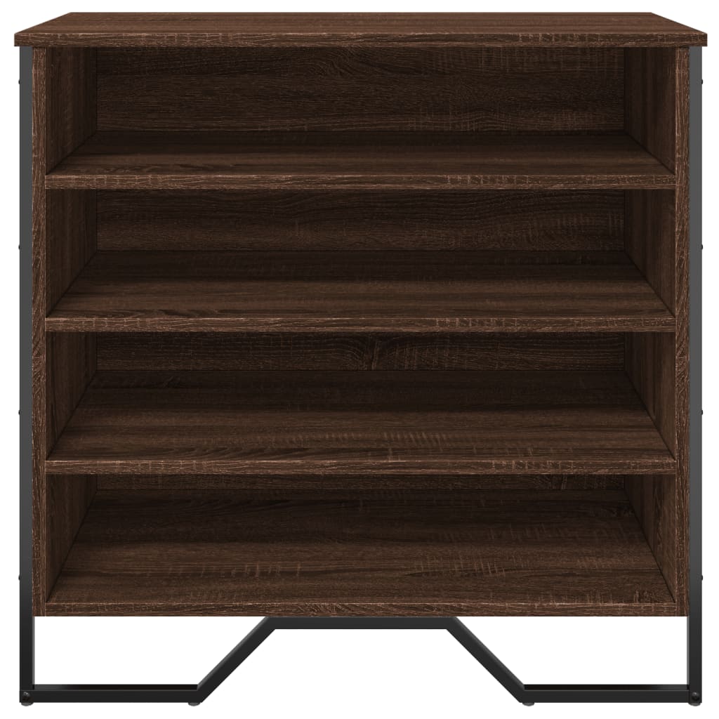 Schoenenkast 80x38x78 cm bewerkt hout bruin eikenkleurig is nu te koop bij PeponiXL, paradijselijk wonen!