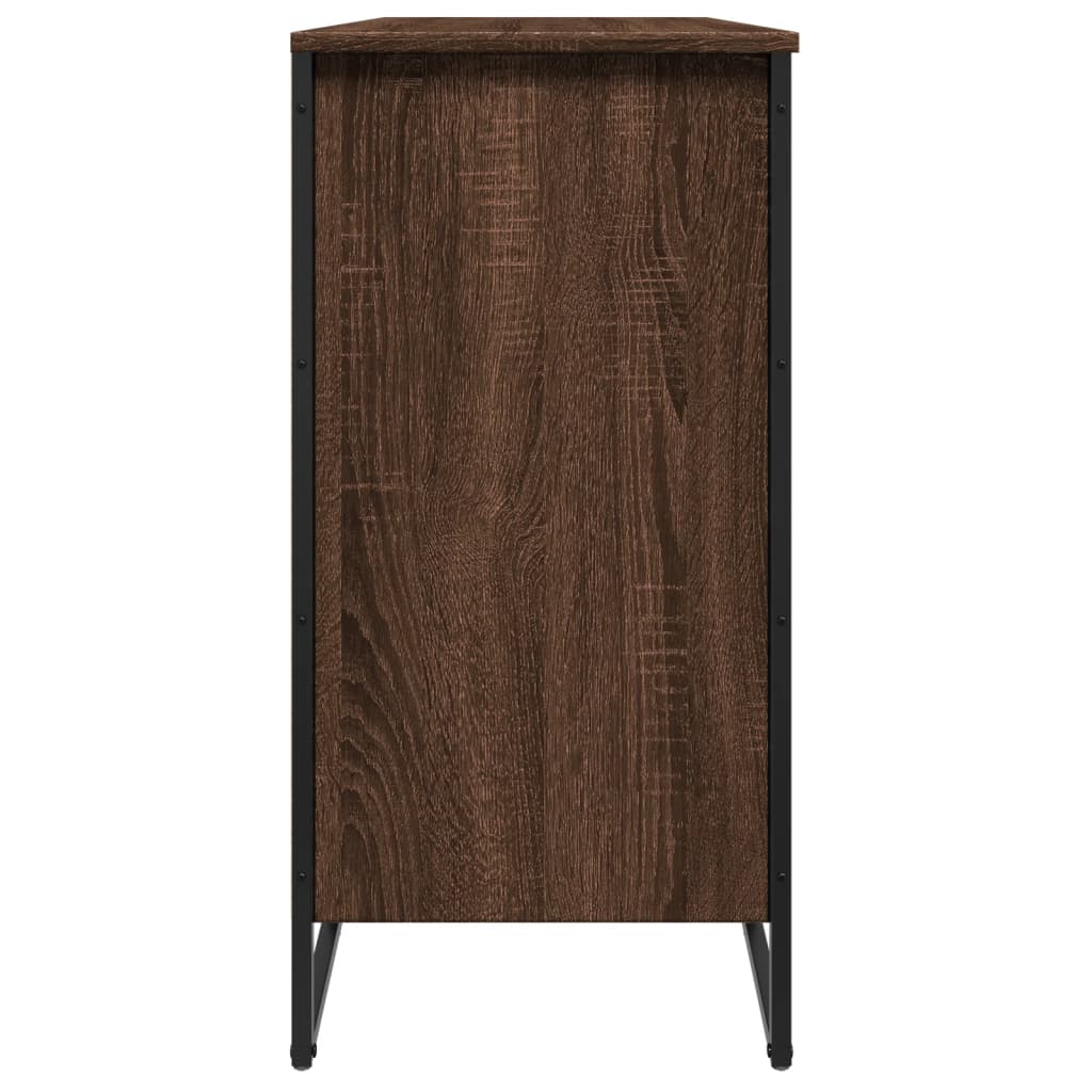 Schoenenkast 80x38x78 cm bewerkt hout bruin eikenkleurig is nu te koop bij PeponiXL, paradijselijk wonen!