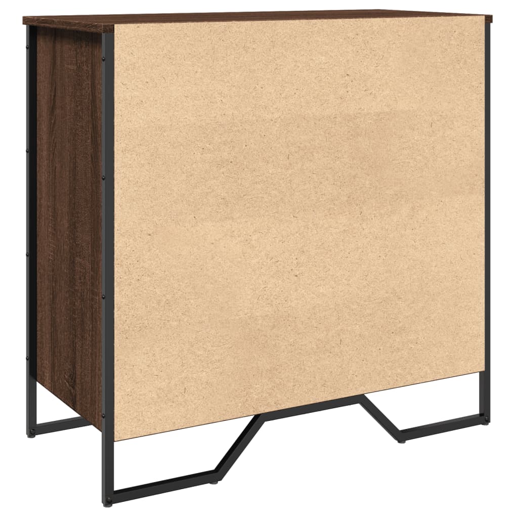 Schoenenkast 80x38x78 cm bewerkt hout bruin eikenkleurig is nu te koop bij PeponiXL, paradijselijk wonen!