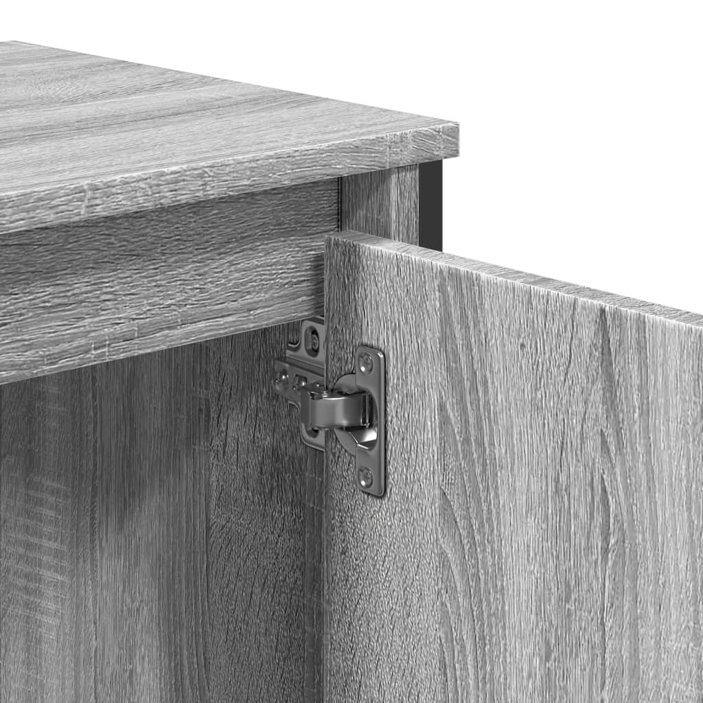 Wastafelkast 60x35x60 cm bewerkt hout grijs sonoma eikenkleurig is nu te koop bij PeponiXL, paradijselijk wonen!