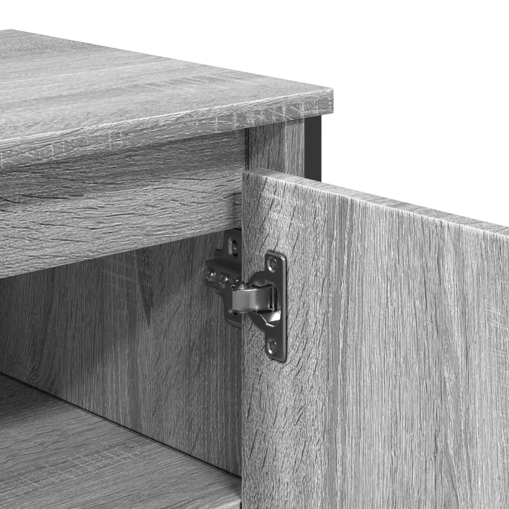 Wastafelkast 91x35x60 cm bewerkt hout grijs sonoma eikenkleurig is nu te koop bij PeponiXL, paradijselijk wonen!