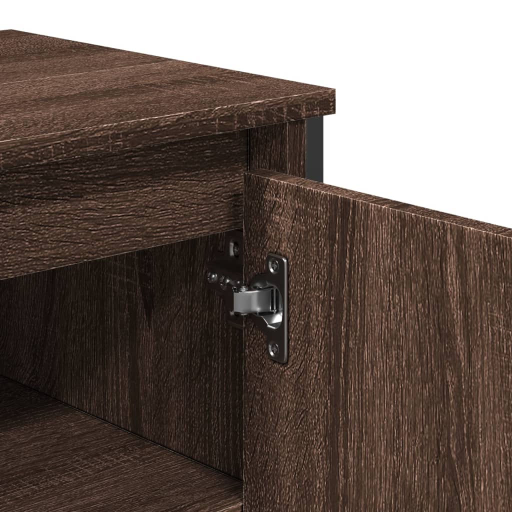 Wastafelkast 91x35x60 cm bewerkt hout bruin eikenkleurig is nu te koop bij PeponiXL, paradijselijk wonen!
