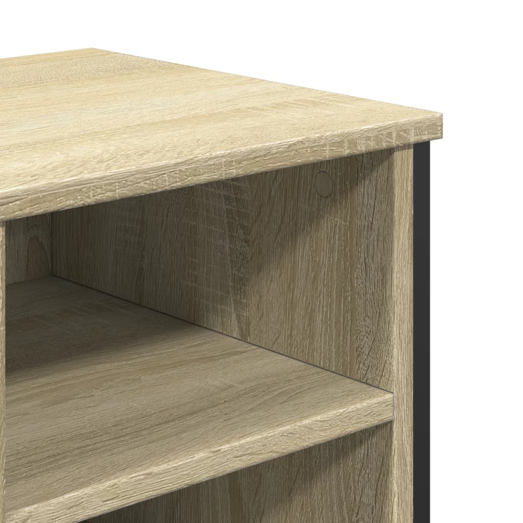 Wastafelkast 91x35x60 cm bewerkt hout sonoma eikenkleurig is nu te koop bij PeponiXL, paradijselijk wonen!