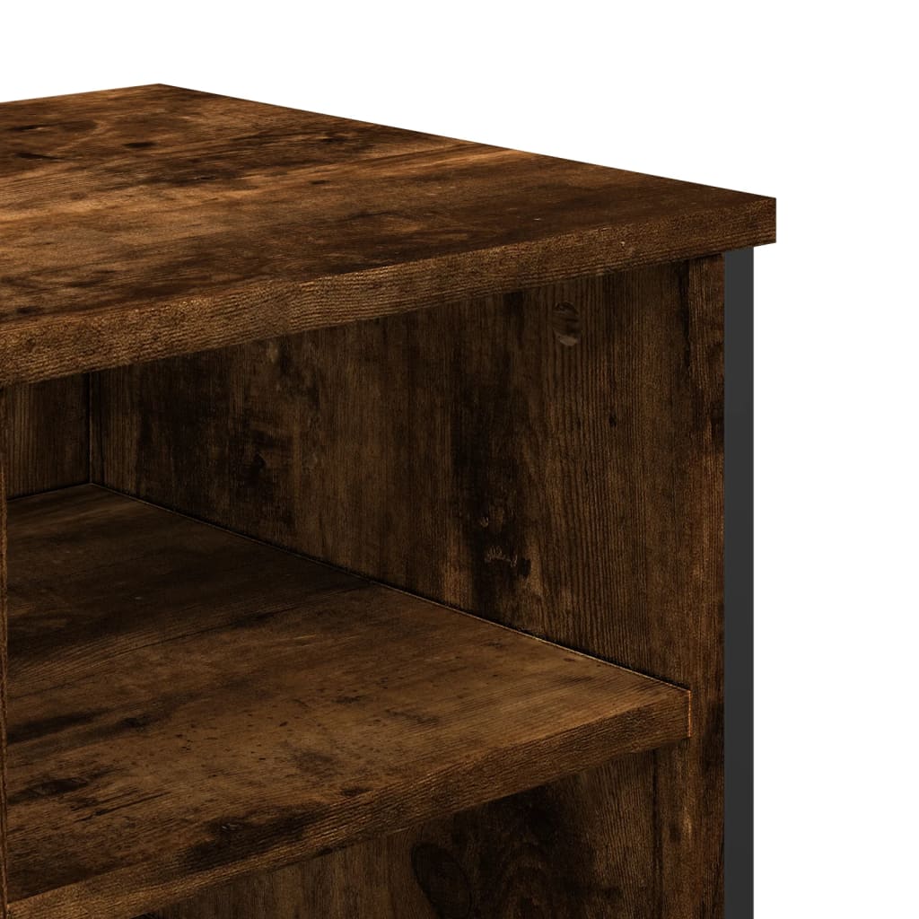 Wastafelkast 91x35x60 cm bewerkt hout gerookt eikenkleurig is nu te koop bij PeponiXL, paradijselijk wonen!