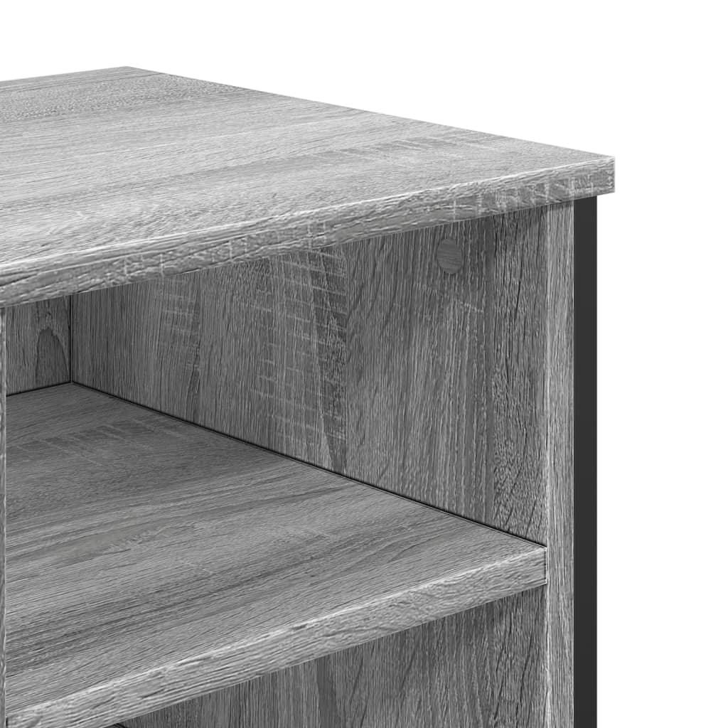 Wastafelkast 91x35x60 cm bewerkt hout grijs sonoma eikenkleurig is nu te koop bij PeponiXL, paradijselijk wonen!