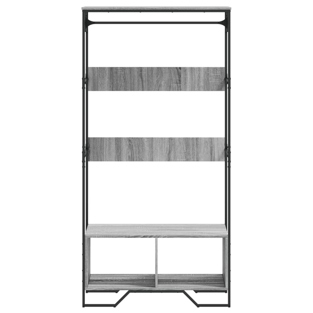 Kledingkast 90x50x180 cm bewerkt hout grijs sonoma eikenkleurig is nu te koop bij PeponiXL, paradijselijk wonen!