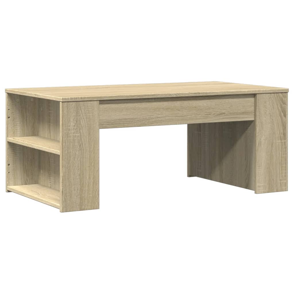 Salontafel 102x55x42 cm bewerkt hout sonoma eikenkleurig is nu te koop bij PeponiXL, paradijselijk wonen!