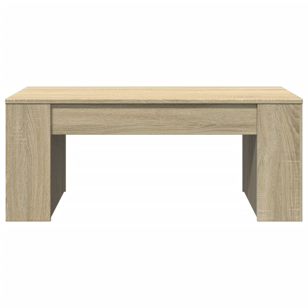 Salontafel 102x55x42 cm bewerkt hout sonoma eikenkleurig is nu te koop bij PeponiXL, paradijselijk wonen!