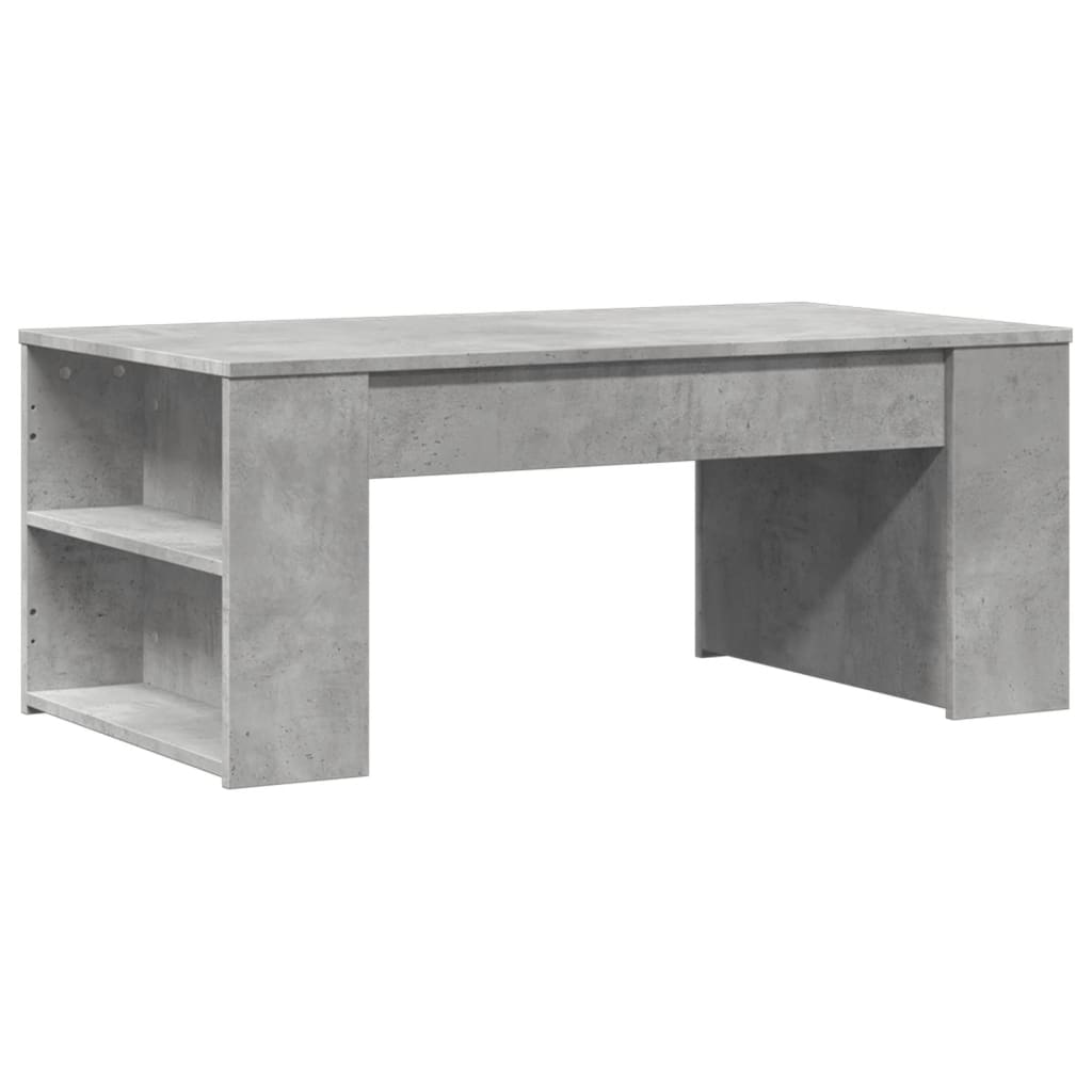 Salontafel 102x55x42 cm bewerkt hout betongrijs is nu te koop bij PeponiXL, paradijselijk wonen!
