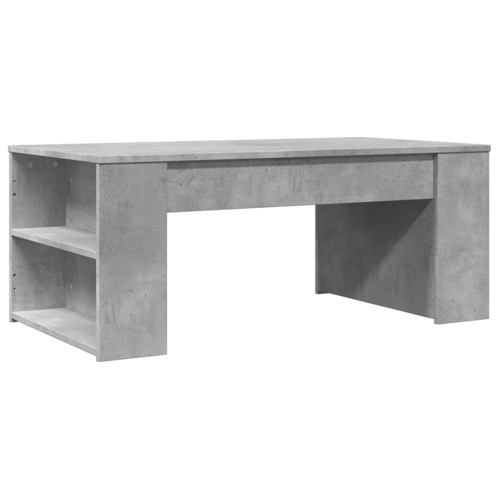 Salontafel 102x55x42 cm bewerkt hout betongrijs is nu te koop bij PeponiXL, paradijselijk wonen!