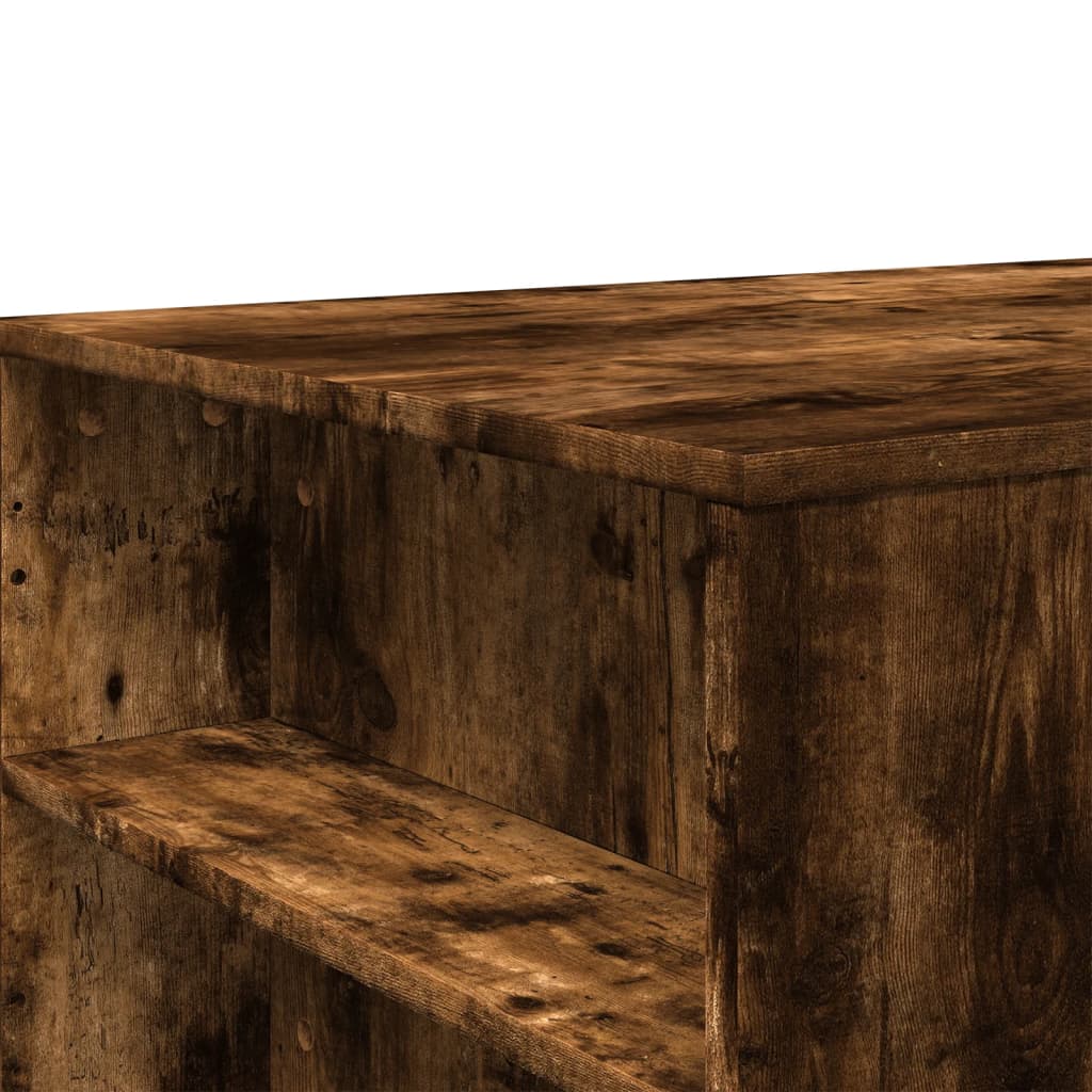 Salontafel 102x55x42 cm bewerkt hout gerookt eikenkleurig is nu te koop bij PeponiXL, paradijselijk wonen!