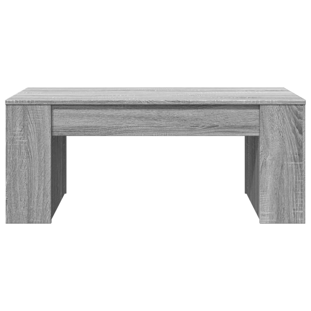 Salontafel 102x55x42 cm bewerkt hout grijs sonoma eikenkleurig is nu te koop bij PeponiXL, paradijselijk wonen!
