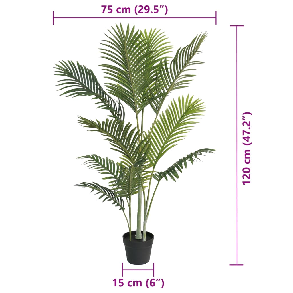 Kunstpalmboom 120 cm polypropeen groen is nu te koop bij PeponiXL, paradijselijk wonen!