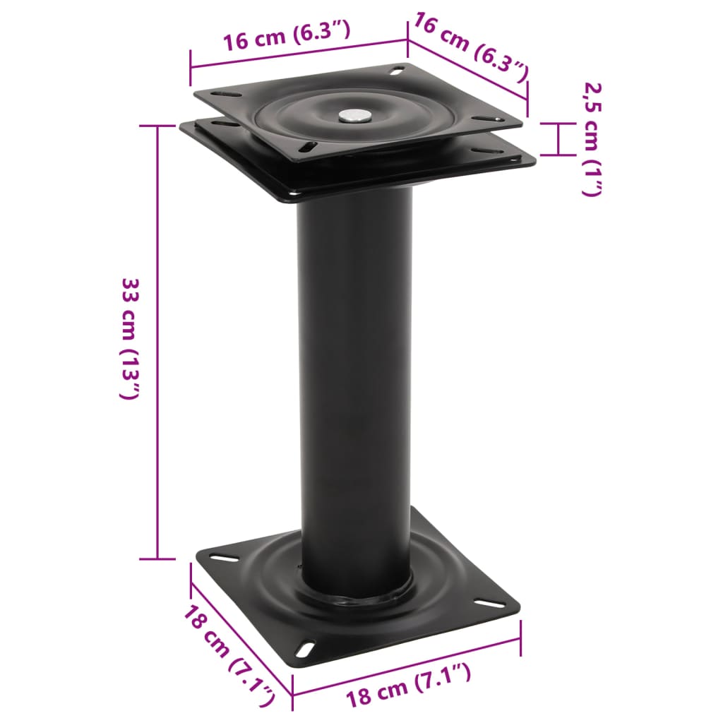Bootstoelpoten 2 st met 360° draaiplateau staal is nu te koop bij PeponiXL, paradijselijk wonen!