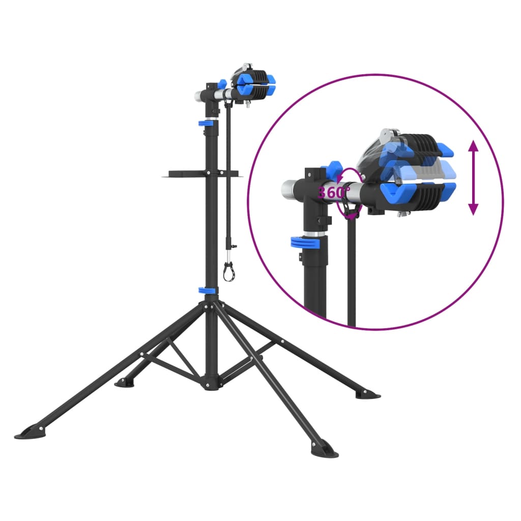 Fietsreparatiestandaard inklapbaar 108-188 cm blauw staal is nu te koop bij PeponiXL, paradijselijk wonen!