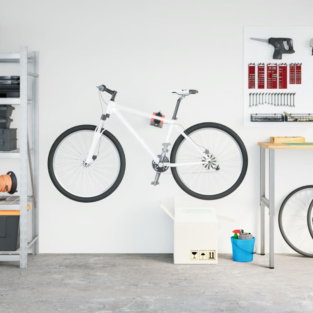 Fietsreparatiehouder inklapbaar wandmontage rood en zwart staal is nu te koop bij PeponiXL, paradijselijk wonen!