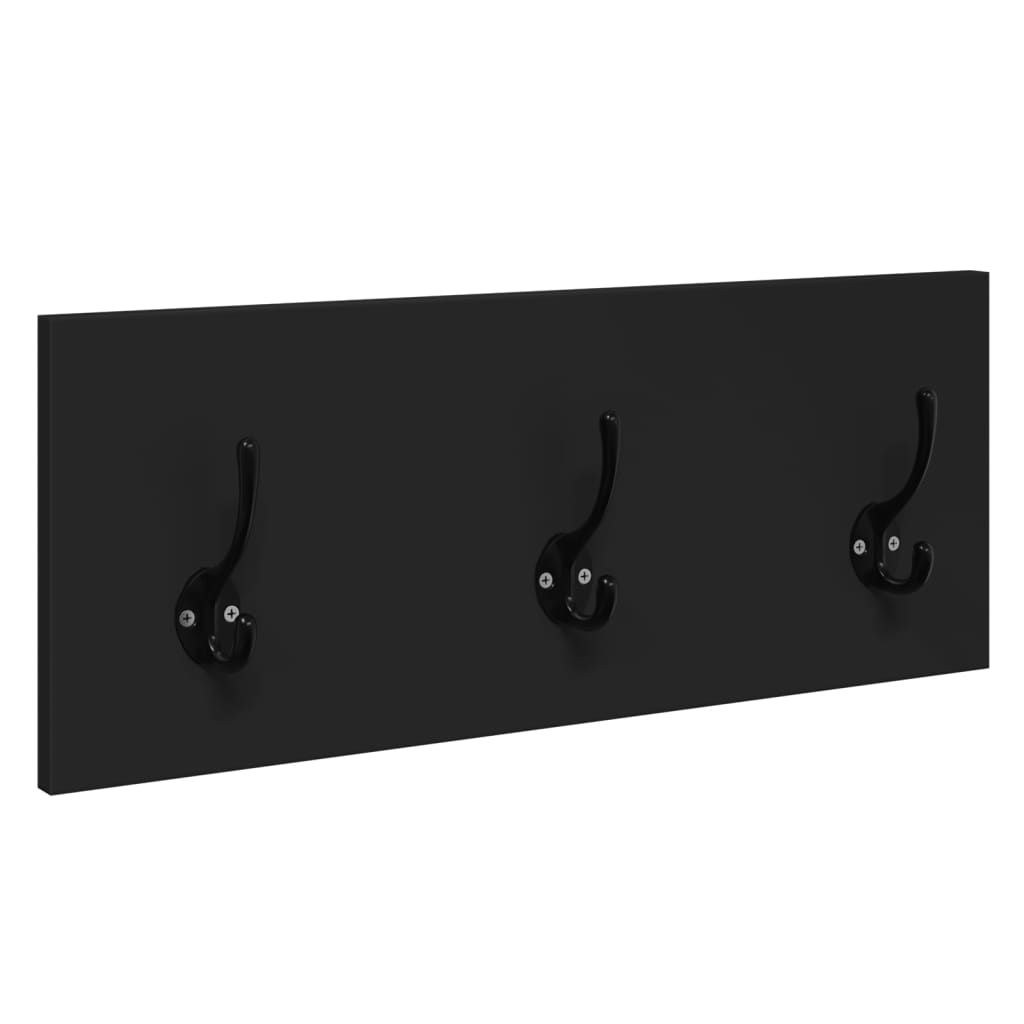 4-delige Garderobe set bewerkt hout zwart is nu te koop bij PeponiXL, paradijselijk wonen!